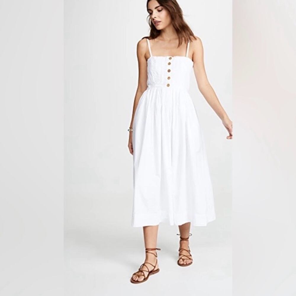 Free People Lilah Pleated Midi Dress Size XS - Picture 3 of 14